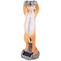 Harms Import Solarleuchte Erdmännchen Gartenfigur Dekoleuchte Balkonleuchte Terrasse, IP44,