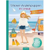 ArsEdition Sticker-Anziehpuppen Metallic – Im Urlaub
