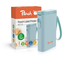 Peach Etikettendrucker blau platzsparend und kabellos überall Ordnung schaffen