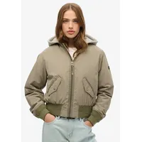 Superdry Hooded Ma1 Bomberjacke Light Khaki Green XS