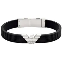 Emporio Armani Armband Edelstahl Silikon schwarz EGS3168040 Größe 19,5