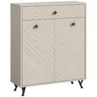 VCM ebuy24 Schuhschrank Notes Schuhschrank 2 Türen matt beige.