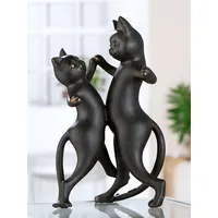 Gilde Figur Gatto, schwarz, metallische Optik, Katze, H: 30,5