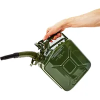 Bw BW® Kraftstoffkanister Metall Benzinkanister 5 Liter mit Ausgießer