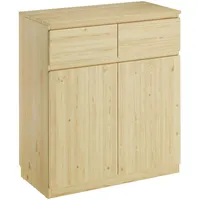 Erst-Holz Sideboard Holzkommode mit 2 Schubladen u. 2 Türen