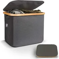 HENNEZ Aufbewahrungsbox mit Deckel 40L klein Korb kompatibel IKEA