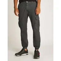 Tommy Jeans Cargohose mit Label-Detail Modell 'RYAN', Dunkelgrau, 38/34