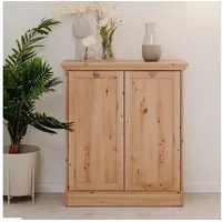 Homestyle4u Kommode Eiche Wohnzimmerschrank Braun Anrichte