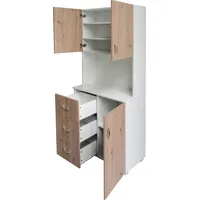 Hti-Living Küchenschrank Weiß Artisaneiche Blanca