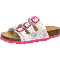 LICO Jungen Mädchen Bioline Flower Kids Pantoletten, Weiss/Bunt, 29