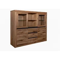 Massivmoebel24 Highboard 160 x 140 x 45 cm tabacco