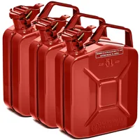 Bw BW® Kraftstoffkanister Metall Benzinkanister 3x 5 Liter Rot