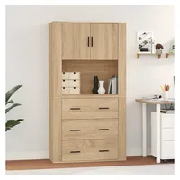 VidaXL Highboard Sonoma-Eiche Holzwerkstoff
