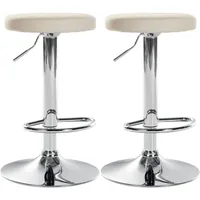 CLP 2er Set Barhocker Ponte Kunstleder I Drehbarer Thekenhocker
