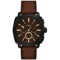 Fossil Herren Analog Quarz Uhr mit Leder Armband FS6101