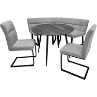Hti-Living Sitzgruppe Liron Tisch mit Eckbank und 2 Stühlen