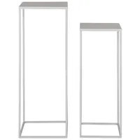 VCM Beja Blumenstand Satz von 2 Stk. grau.