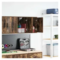 VidaXL Garagen-Wandschränke 2 Stk. Räuchereiche Holzwerkstoff Vidaxl