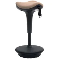 Homcom Bürohocker mit Schwenkfunktion, ergonomischer Hocker, Arbeitshocker, höhenverstellbar 68,5-83,5