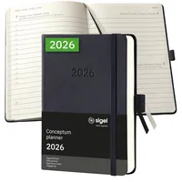 Sigel Taschenkalender Conceptum 2026 schwarz