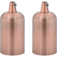 VidaXL Lampenfassungen 2 Stk. Rot-Bronze E27