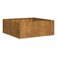 VidaXL Pflanzkübel Rostig 80x80x30 cm Wetterfester Stahl