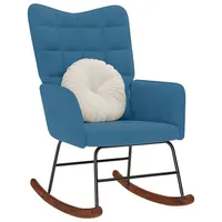 VidaXL Schaukelstuhl Blau Samt
