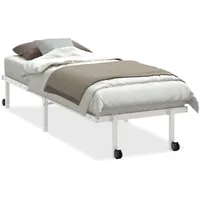 VidaXL Bettgestell ohne Matratze Klappbar Weiß 75x190 cm Stahl