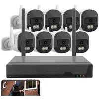 VisorTech Überwachungssystem mit 8 Kameras Weiß