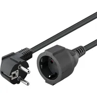 Goobay 94700 Gewinkeltes Strom Verlängerungskabel / Schutzkontakt Stecker 250V
