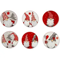 Excelsa Set mit 6 Untersetzern, Keramik, 10,5x1x10,5 cm, Bunt