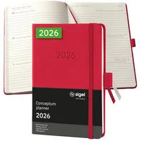 Sigel Taschenkalender Conceptum 2026 rot