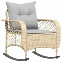 VidaXL Garten-Schaukelstuhl Poly Rattan 4104196 0 x 0 x