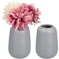 Relaxdays Vasen Set, 2 Blumenvasen, HxD: 15 cm, Frisch-
