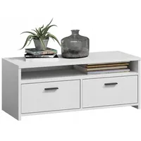 Matkam Möbel Fernsehkommode, Weiß, 100x44x45 cm, Wohnzimmer, Wohnwände, Lowboards,