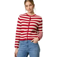 Zero Strickjacke mit Streifen CreamRed,36 | 36