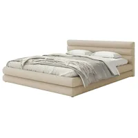 Selsey Polsterbett mit Bettkasten – beige ¦ Maße (cm):