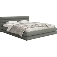 Selsey Polsterbett mit Bettkasten – grau ¦ Maße (cm):