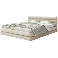 Selsey Polsterbett mit Bettkasten – beige ¦ Maße (cm):