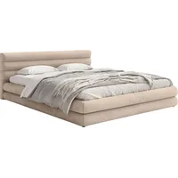 Selsey Polsterbett mit Bettkasten – beige ¦ Maße (cm):