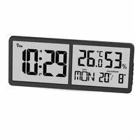Miraval Digitale Funk-Wanduhr mit Temperatur, Luftfeuchtigkeit und Datumsanzeige