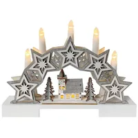 Hti-Living Leuchtbogen Sterne und Kirche