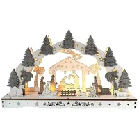 Hti-Living Leuchtbogen Heilige Familie mit Krippe