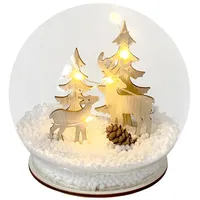 Hti-Living Beleuchtete Schneekugel mit Rehen