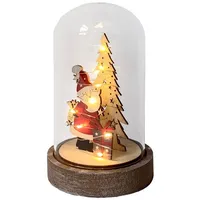 Hti-Living Beleuchtete Weihnachtsdekoration Weihnachtsmann mit Geschenk