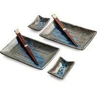 WESTCRAFT Oriental Sushi Teller Set | 6-teiliges Sushi-Set für