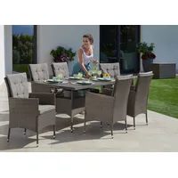 Konifera Garten-Essgruppe »Mailand«, (19 tlg.), 6 Sessel, Tisch 150x80