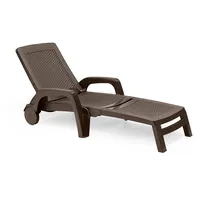 Dmora Sonnenliege Dmat, verstellbarer Gartenliegestuhl mit Armlehnen, Outdoor-Liege, 100