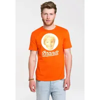 LOGOSHIRT T-Shirt "Brandt Zwieback", dunkelorange / weiß XL