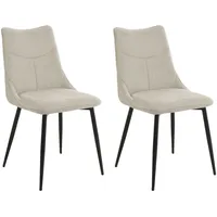 ByLIVING Esszimmerstuhl Carlo (Set, 2 St), Gestell Metall schwarz,